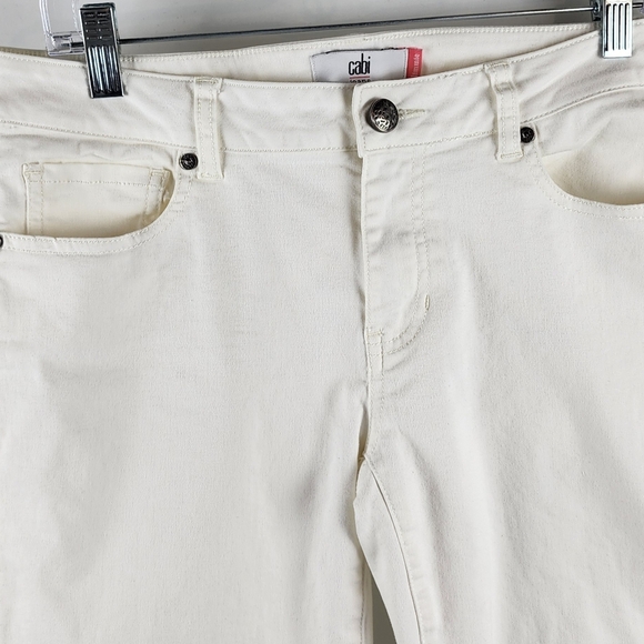 Cabi 5088 Jeans Womens 6 Slimmie Skinny White Stretch Denim (29x29) - Picture 3 of 10